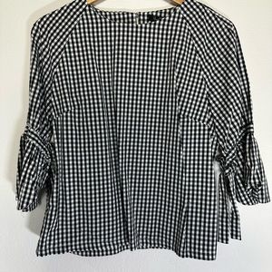 Black checkered blouse